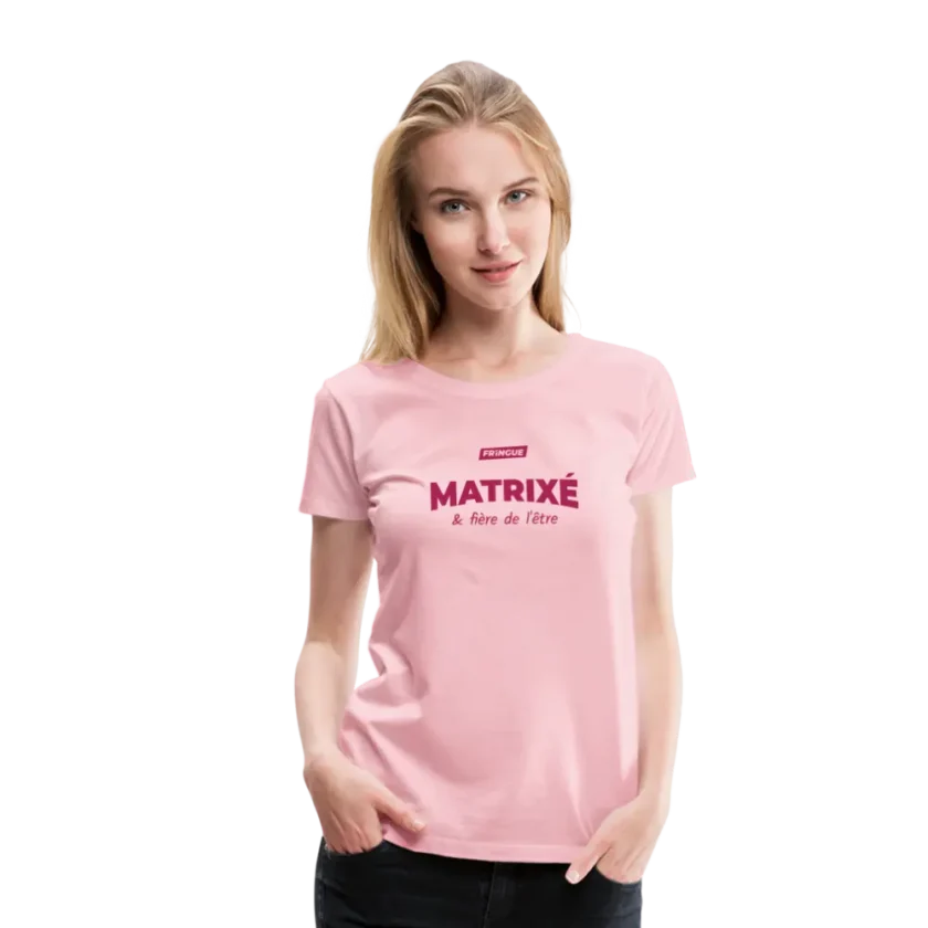 t-shirt femme matrixé édition rose fr1ngue gta rp streamer merch