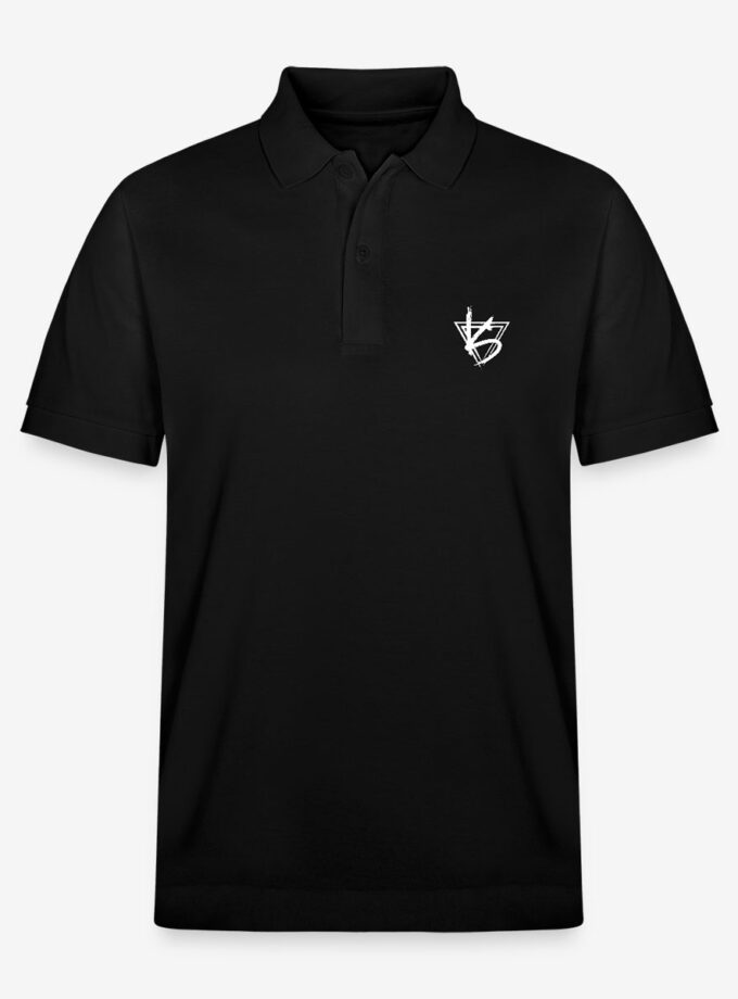 Polo noir bio Unisexe Kusa