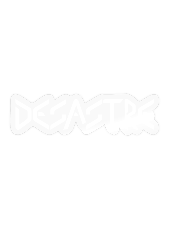 Sticker blanc transparent Desastre fr1ngue streamer stream twitch france français
