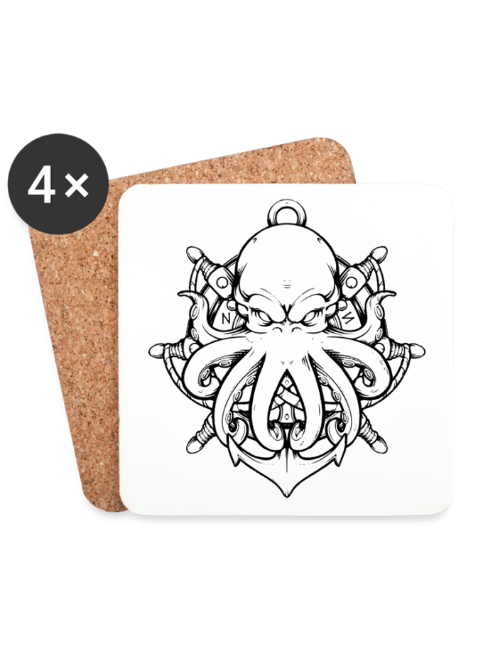 Dessous de verre (lot de 4) édition Kraken Dhalen twitch français youtube streamer fr1ngue