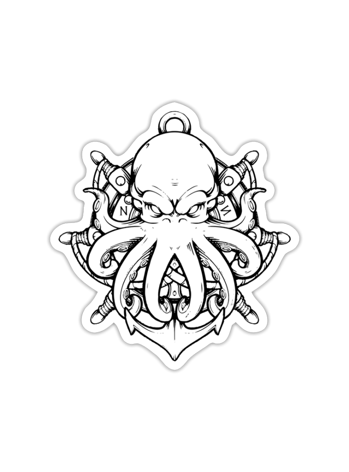 Sticker fond blanc mat édition Kraken Dhalen twitch français youtube streamer fr1ngue