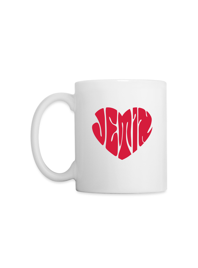 Mug blanc logo rouge Jetix fr1ngue twitch streamer valorant radiant champion mio français france