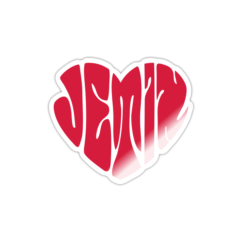 Sticker rouge fond blanc brillant Jetix fr1ngue twitch streamer valorant radiant champion mio français france