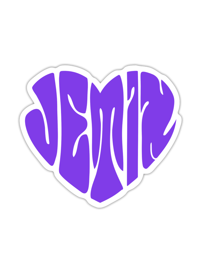 Sticker violet fond blanc mat Jetix fr1ngue twitch streamer valorant radiant champion mio français france