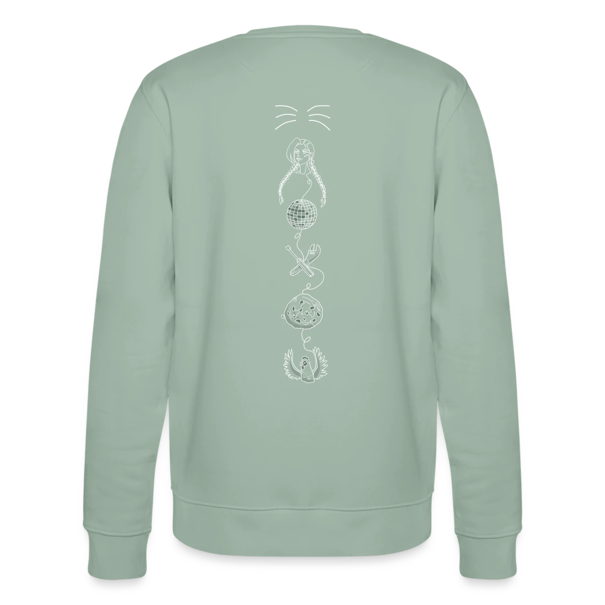 Sweat bio Oversize vert d'eau Homme Likywind fr1ngue twitch streamer league of legends lol française france