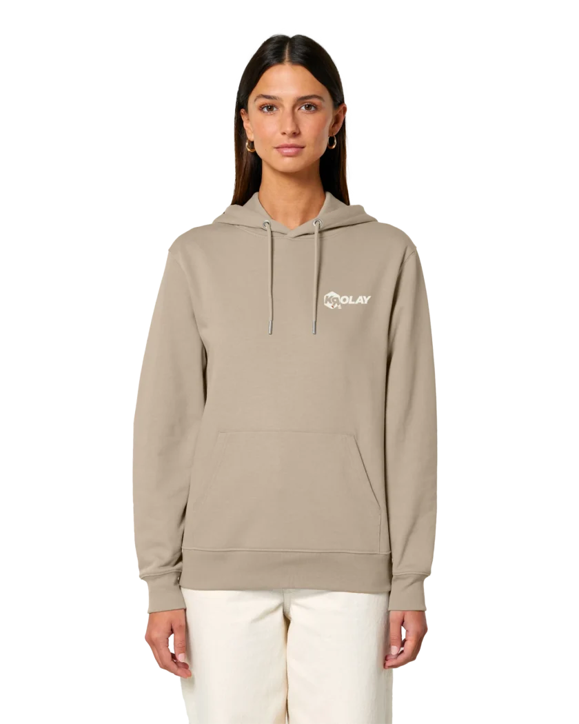 Sweat à capuche épais bio beige Unisexe Krolay fr1ngue twitch streamer rust français france