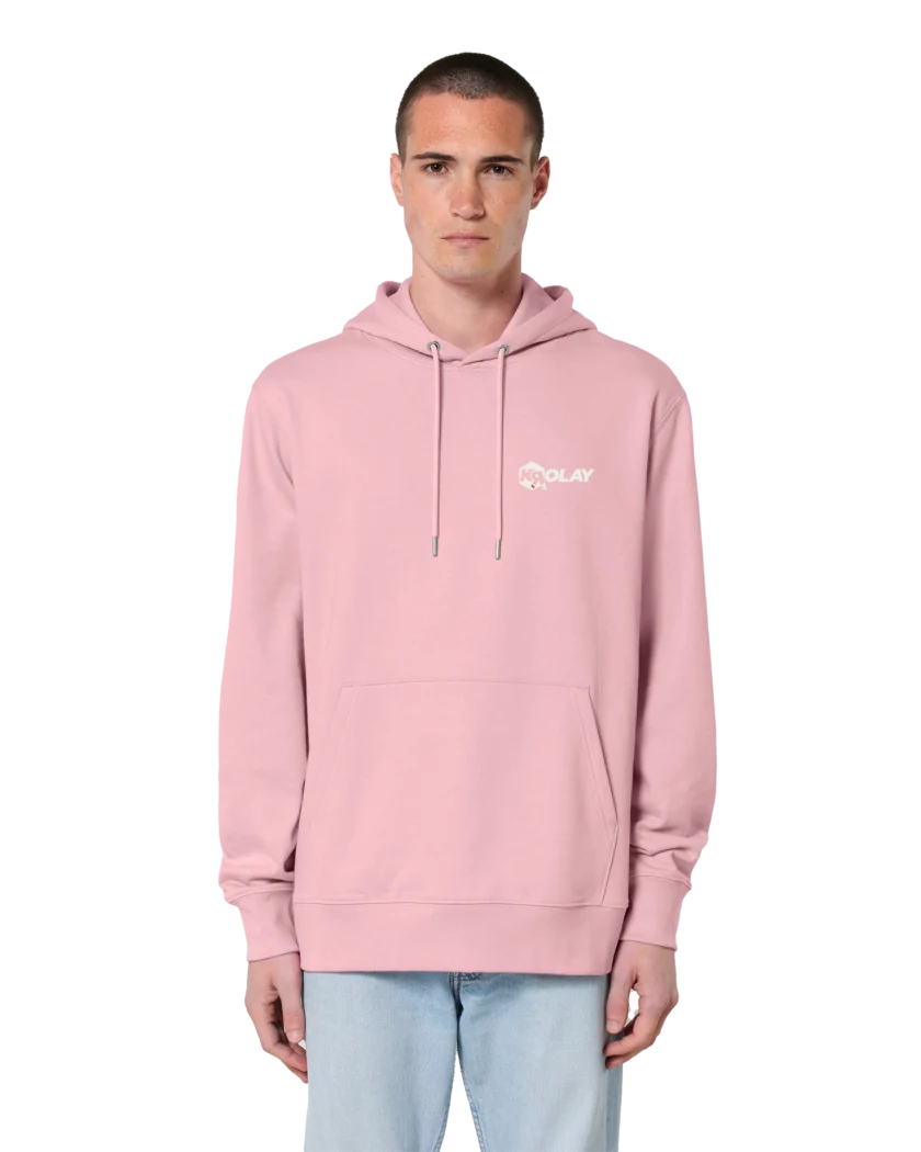 Sweat à capuche épais bio rose pâle Unisexe Krolay fr1ngue twitch streamer rust français france