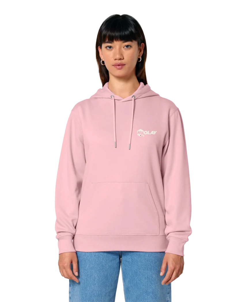 Sweat à capuche épais bio rose pâle Unisexe Krolay fr1ngue twitch streamer rust français france
