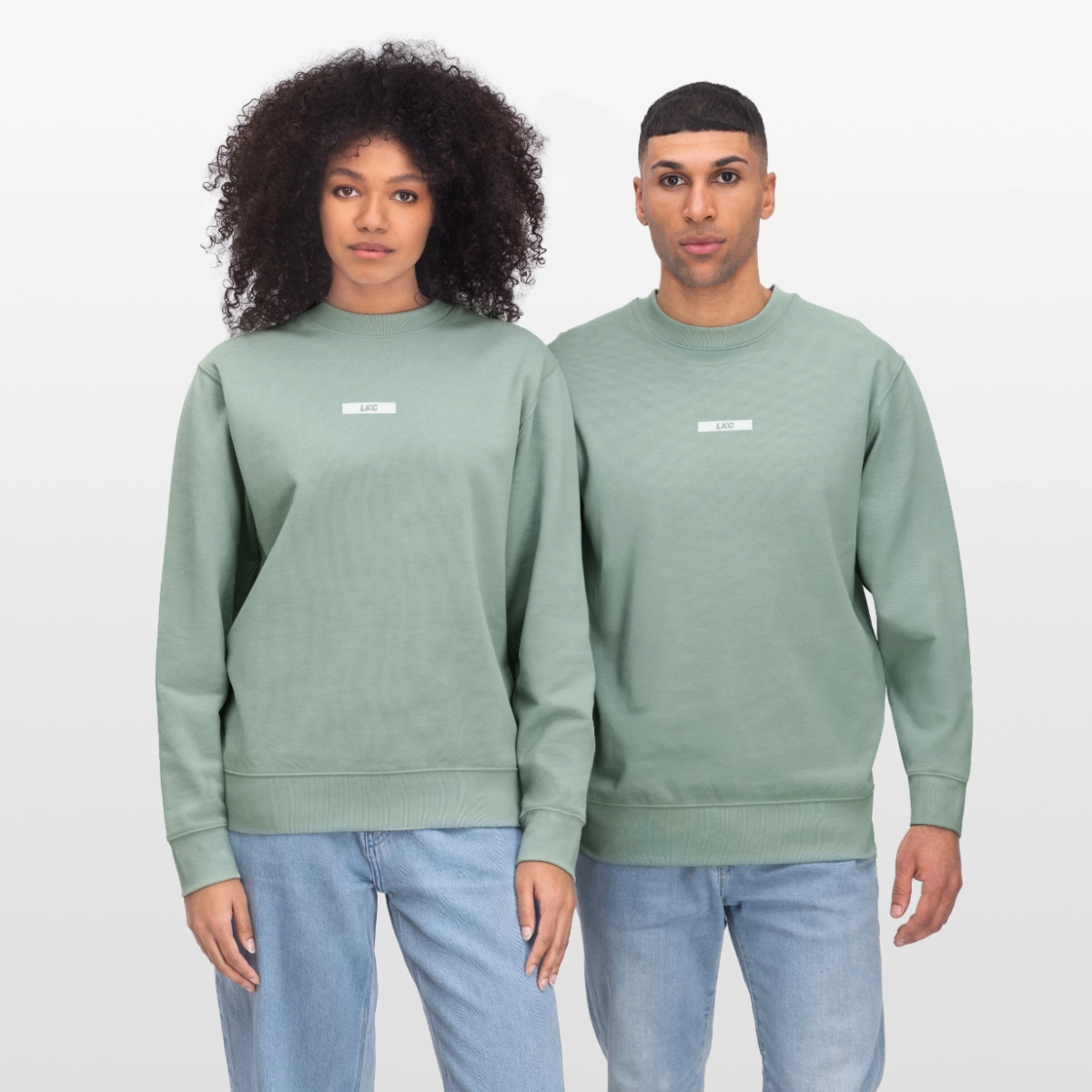 Sweat bio Oversize vert d'eau Homme Likywind fr1ngue twitch streamer league of legends lol française france