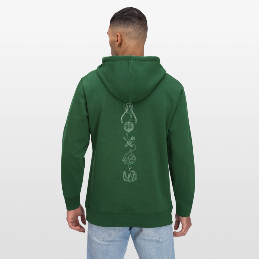 Sweat à capuche bio vert Unisexe Likywind fr1ngue twitch streamer league of legends lol française france