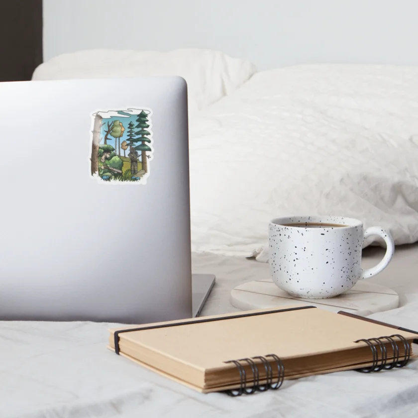 Sticker fond blanc brillant Fougère Krolay Fr1ngue streamer rust merch vêtement twitch