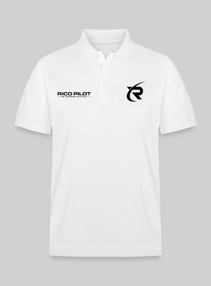 Polo bio blanc Unisexe RicoPilot