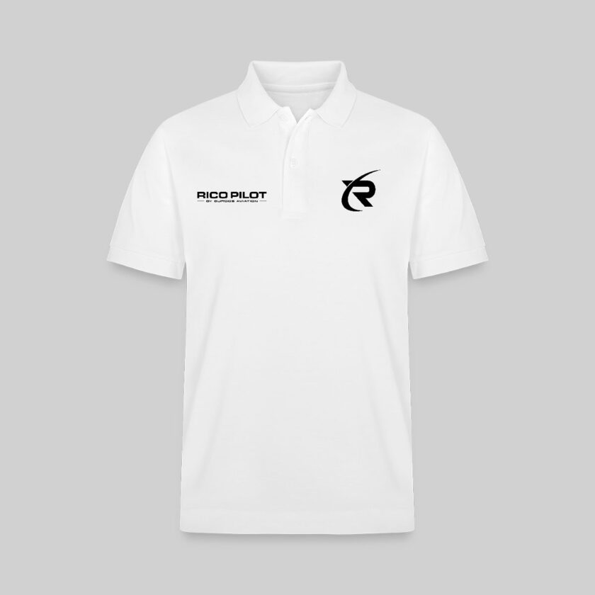 Polo bio blanc Unisexe RicoPilot