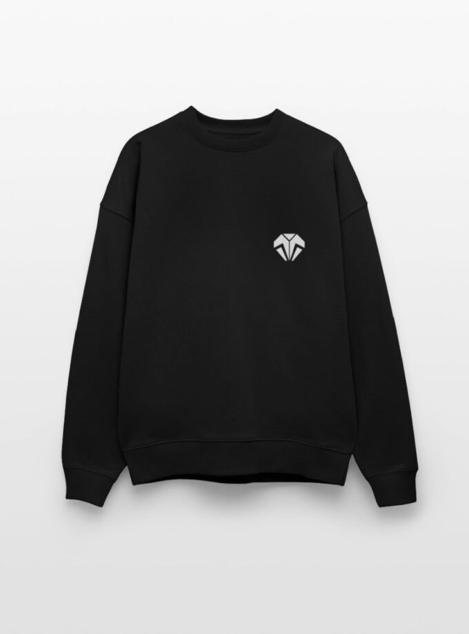 Sweat bio Oversize noir Unisexe Uranium