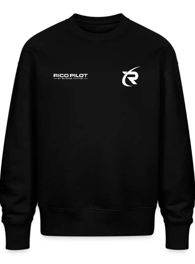 Sweat bio Oversize noir Unisexe RicoPilot