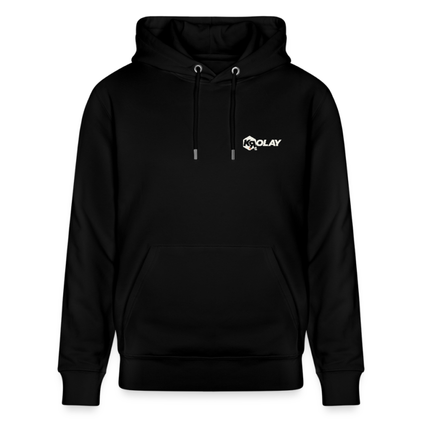 Sweat à capuche épais bio noir Unisexe Krolay