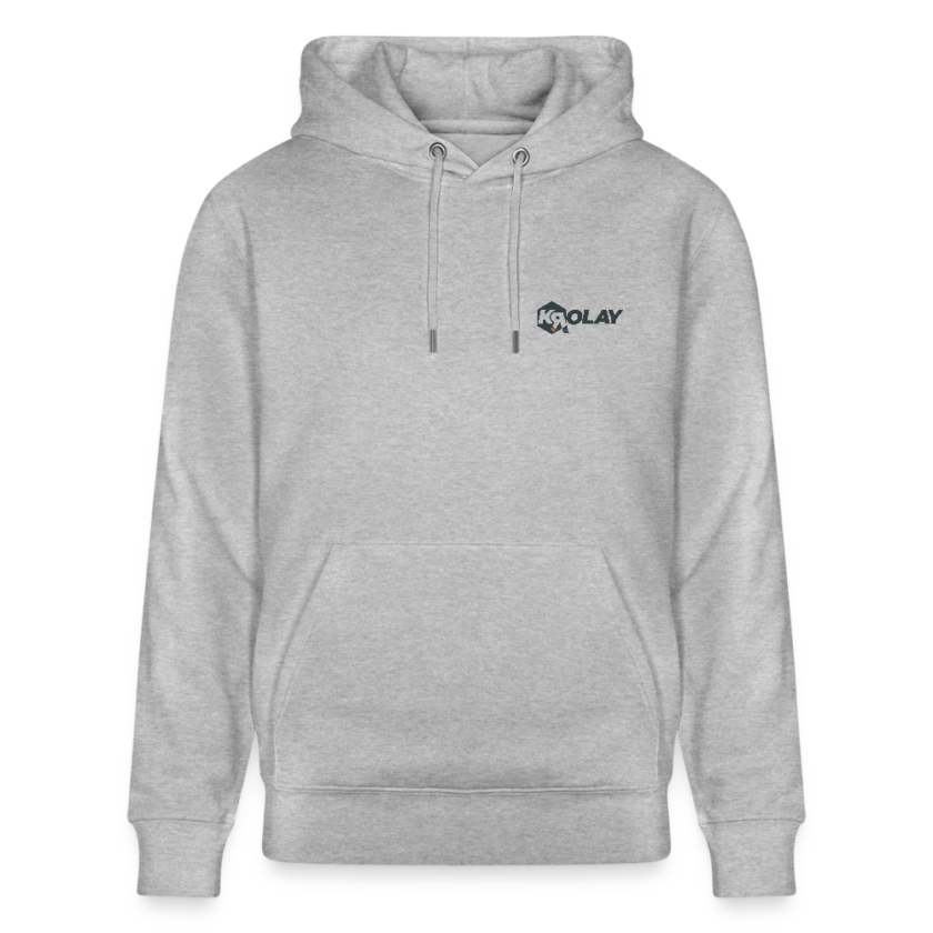 Sweat à capuche épais bio gris chiné Unisexe Krolay