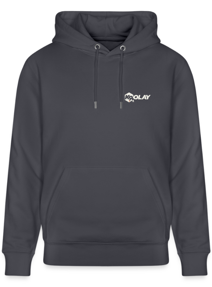 Sweat à capuche épais bio bleu indigo Unisexe Krolay