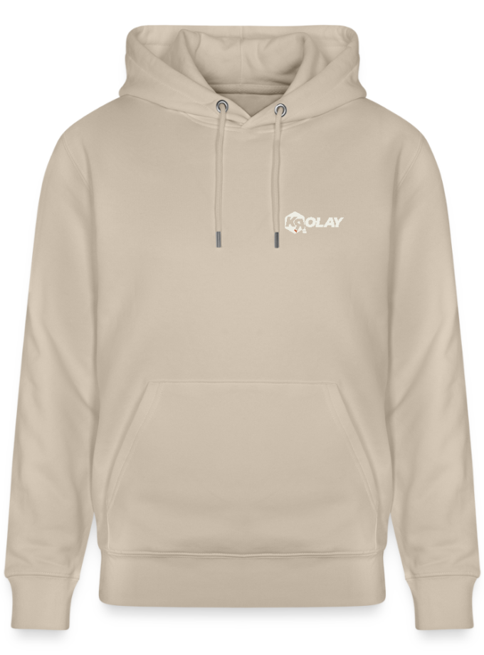 Sweat à capuche épais bio beige Unisexe Krolay