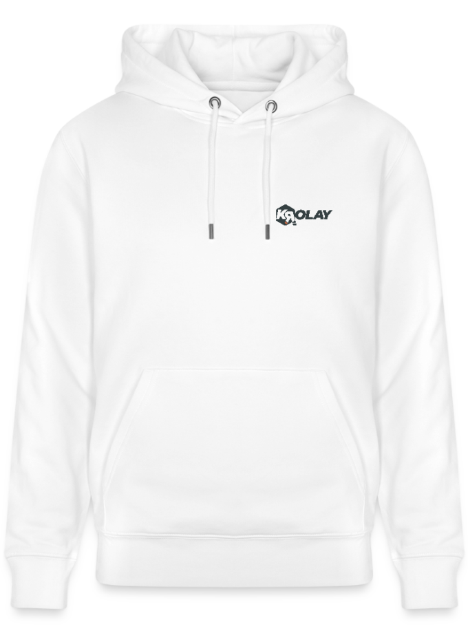 Sweat à capuche épais bio blanc Unisexe Krolay
