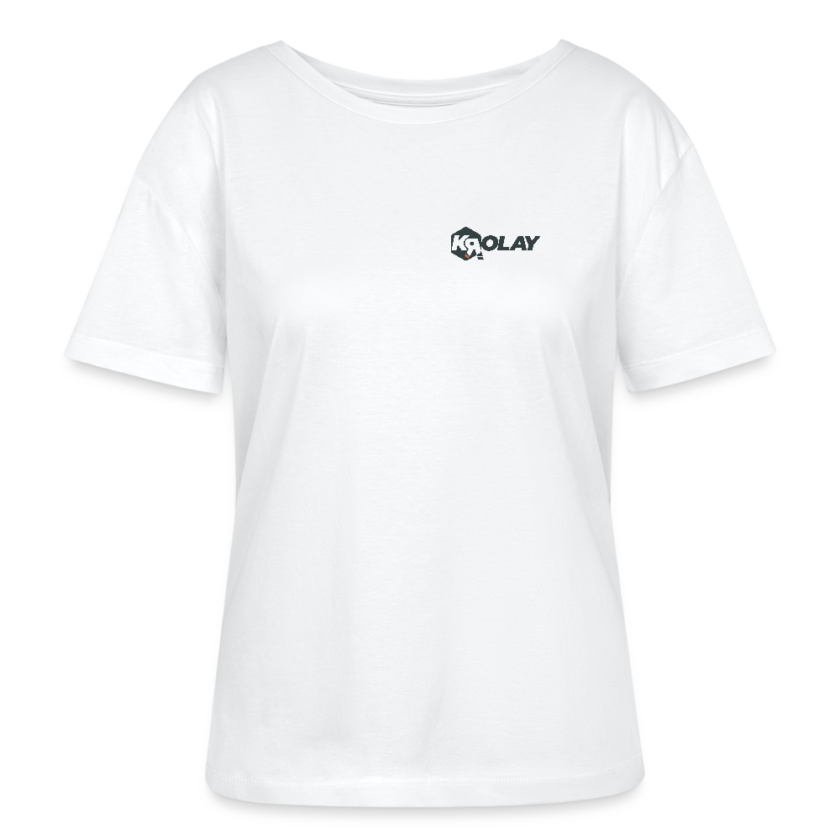 T-shirt bio à col rond blanc Femme Krolay