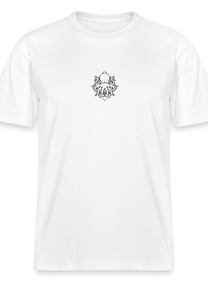 T-shirt bio blanc Décontracté Unisexe Dhalen