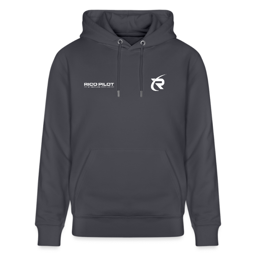 Sweat à capuche épais bio indigo Unisexe RicoPilot