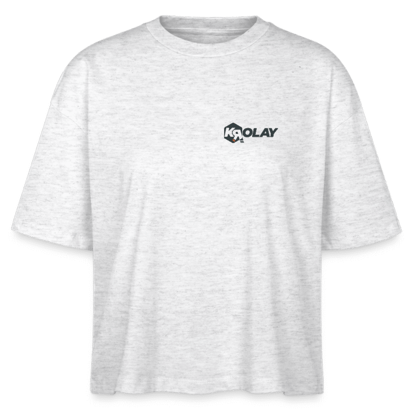 T-shirt bio Boxy blanc chiné Femme Krolay