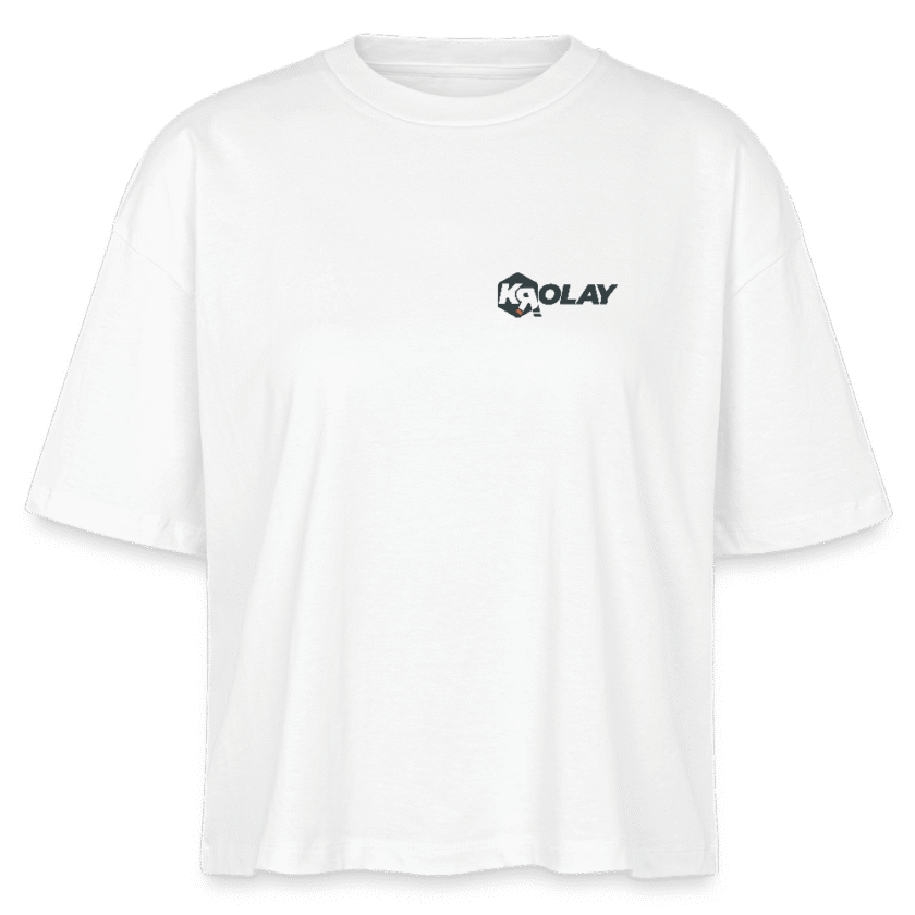 T-shirt bio Boxy blanc Femme Krolay