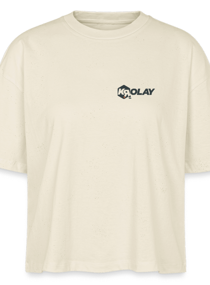 T-shirt bio Boxy beige Femme Krolay