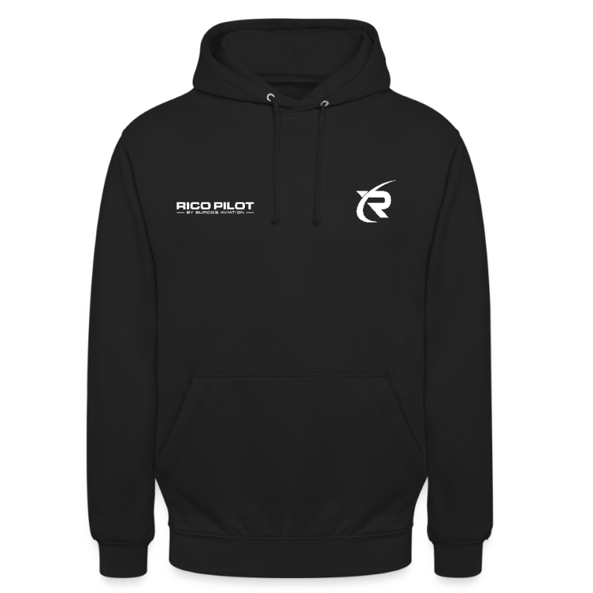 Sweat-shirt noir Unisexe RicoPilot
