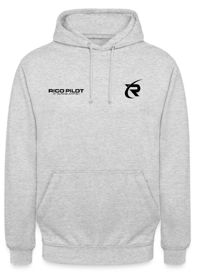 Sweat-shirt gris clair chiné Unisexe RicoPilot