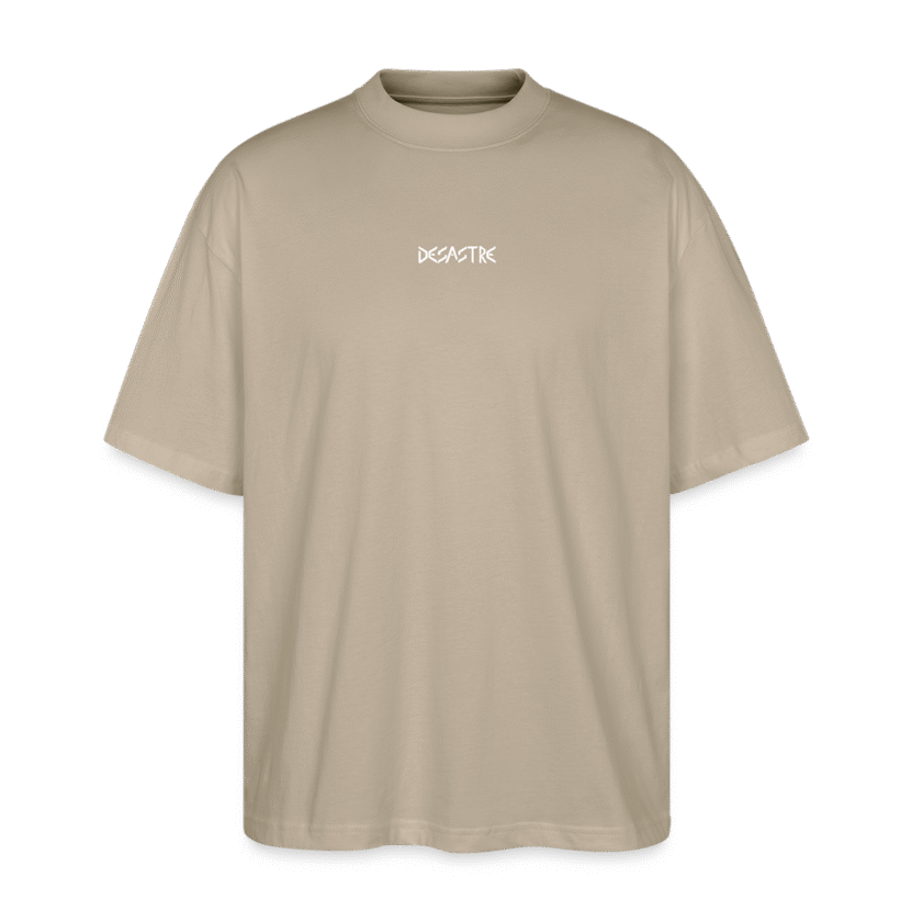 T-shirt bio gris pierre Oversize Unisexe Desastre fr1ngue stream streamer twitch merch