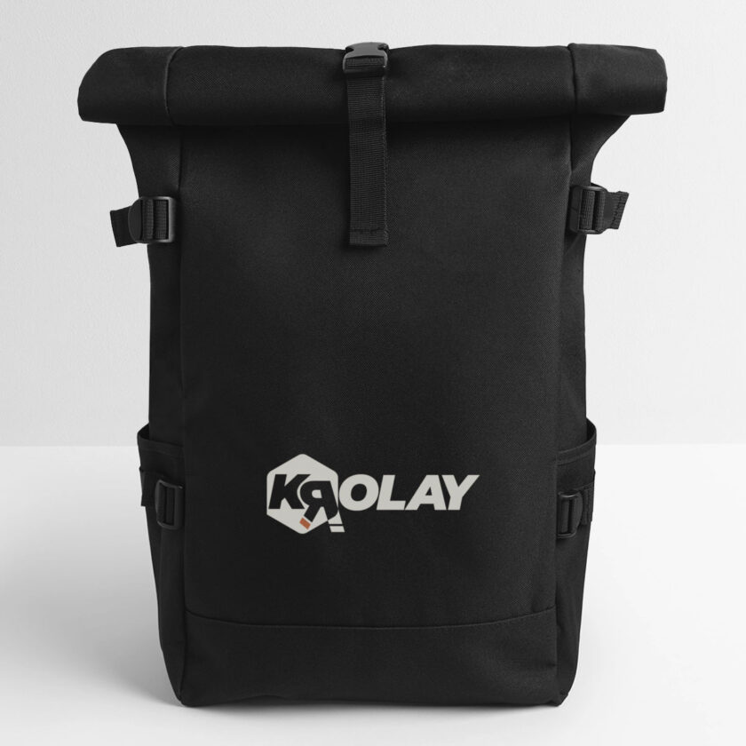 Sac à dos roll top noir Krolay