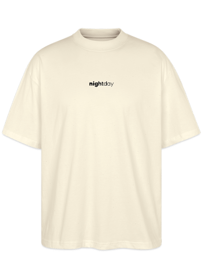 T-shirt bio logo noir Oversize Unisexe Nightday fr1ngue merch