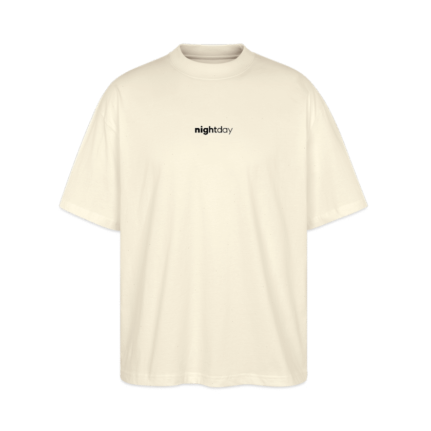 T-shirt bio logo noir Oversize Unisexe Nightday fr1ngue merch