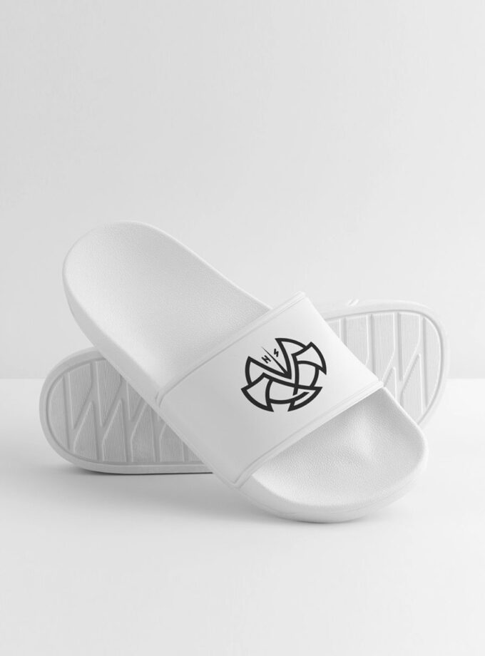 Claquettes logo noir Homme Dhalen