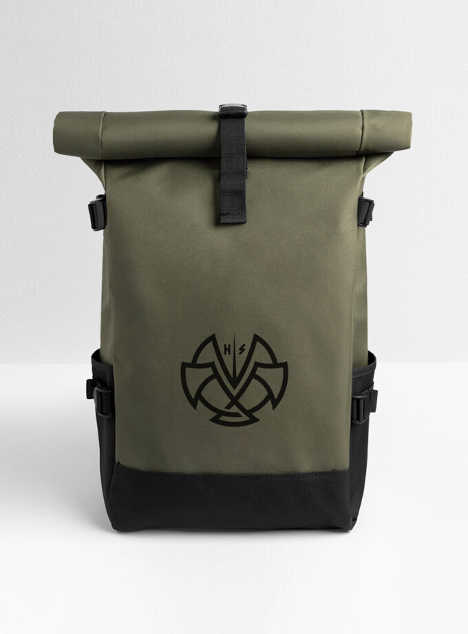 Sac à dos roll top kaki Dhalen