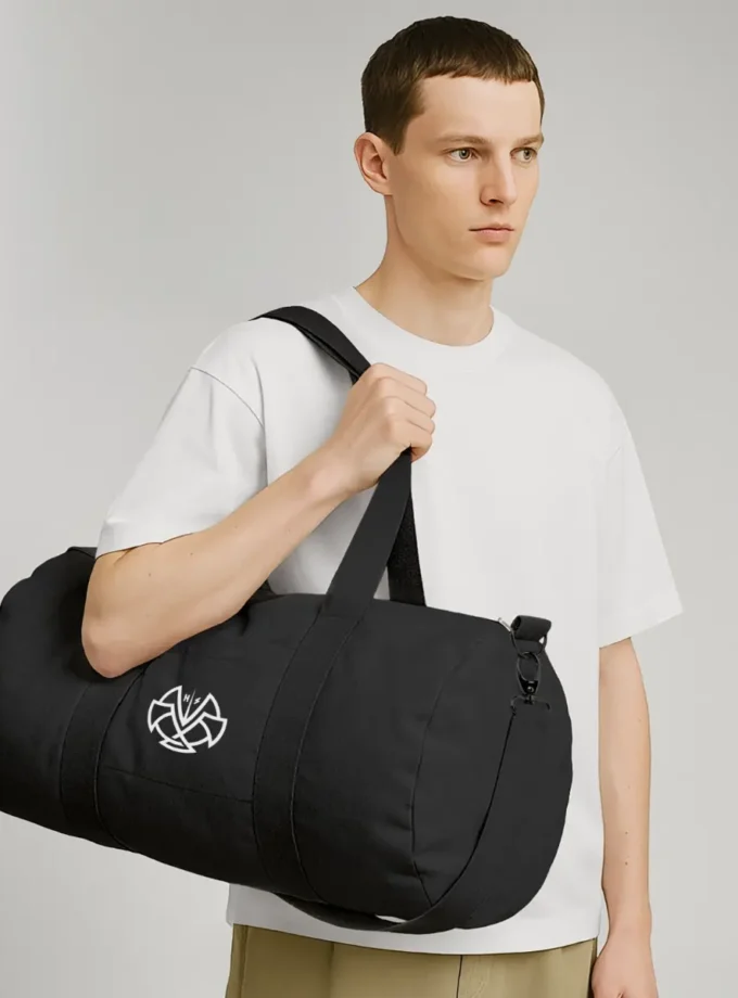 Sac de sport bio logo blanc Dhalen