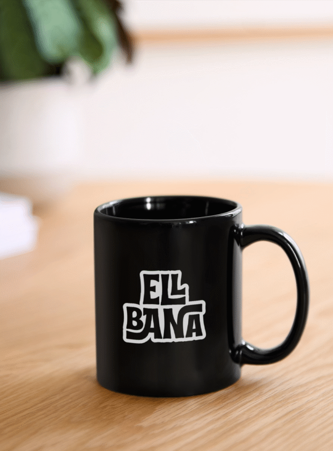 Mug noir Ellbana twitch merch vetement stream streamer streameuse français fr1ngue