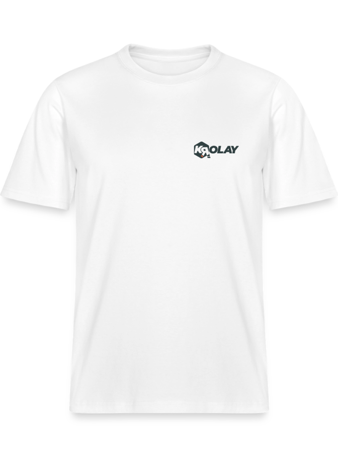 T-shirt bio Décontracté logo foncé Unisexe Krolay fr1ngue rust