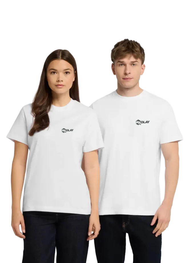 T-shirt bio Décontracté logo foncé Unisexe Krolay fr1ngue rust