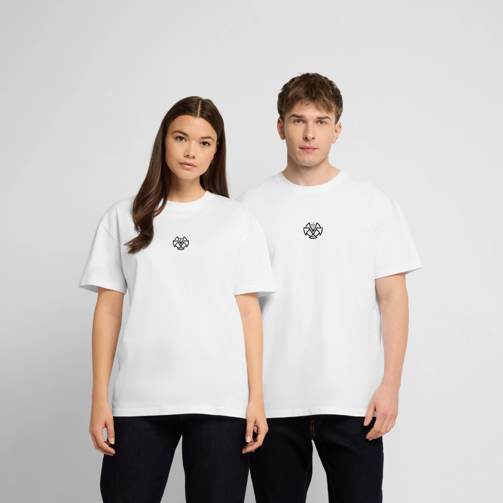 T-shirt bio Oversize blanc Unisexe Dhalen – Image 3